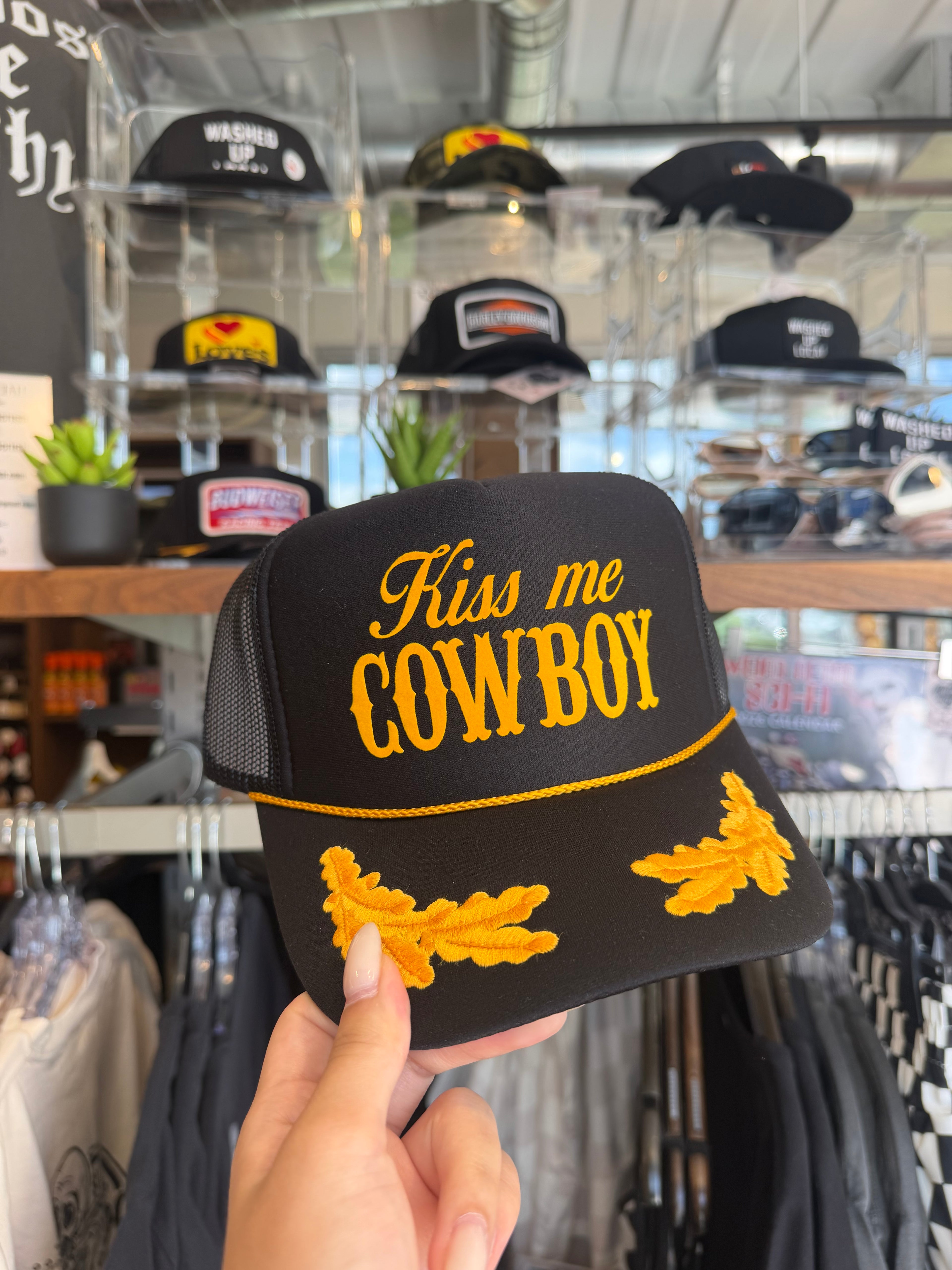 Kiss Me Cowboy Captain Hat