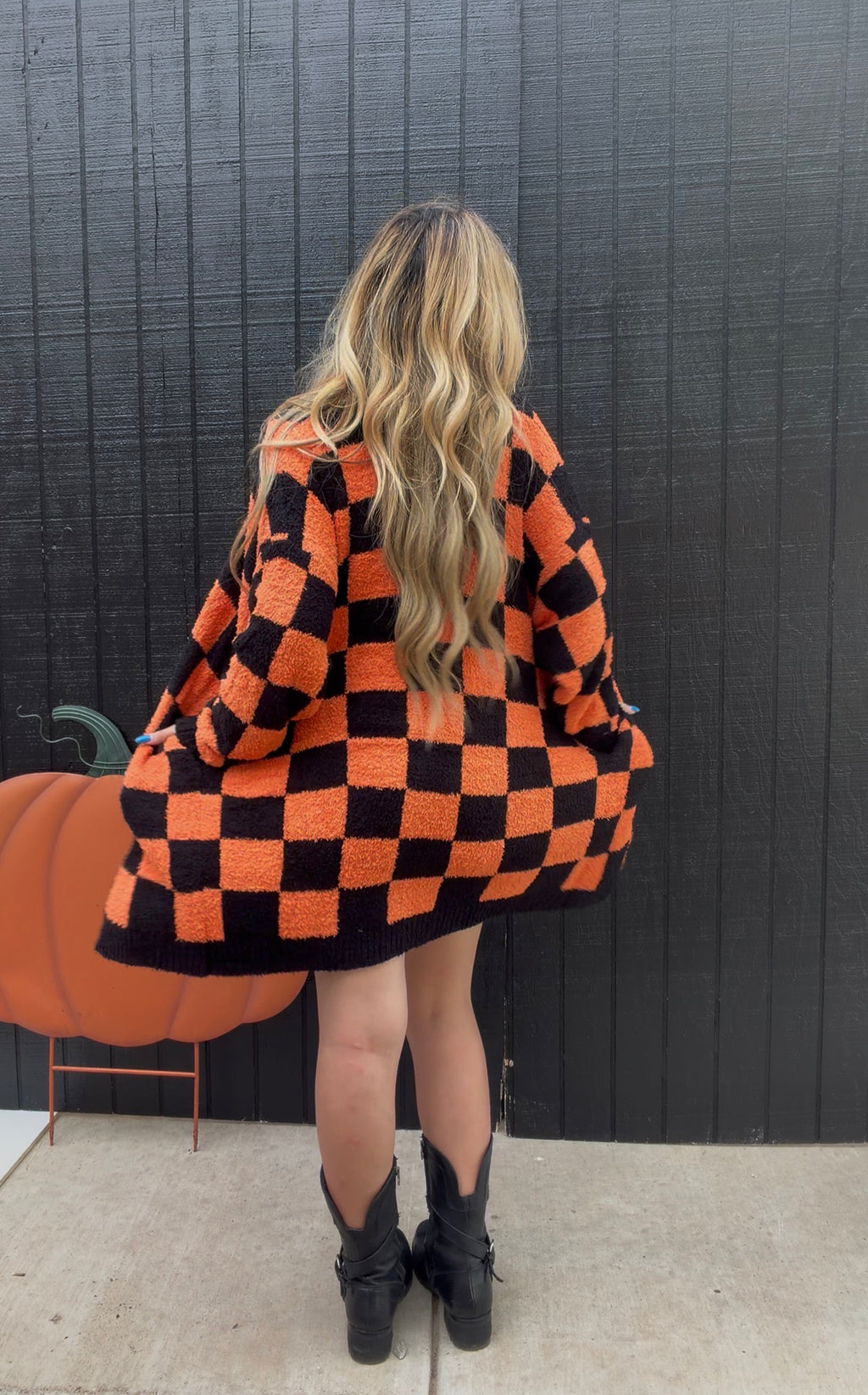 Checkered Cardigan