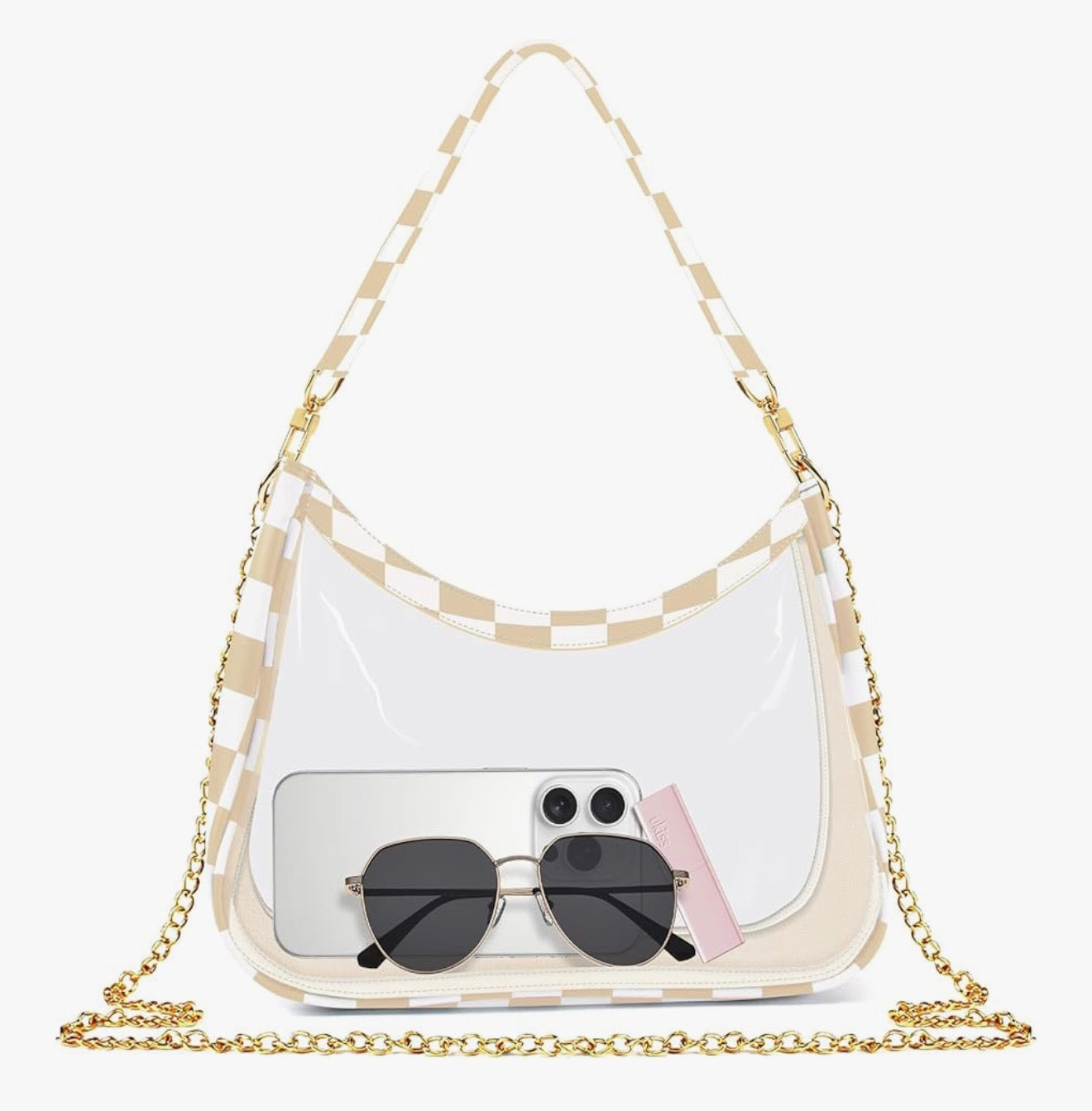 Clear Checkered Bag