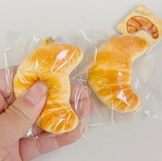 Croissant Squishy Keychain