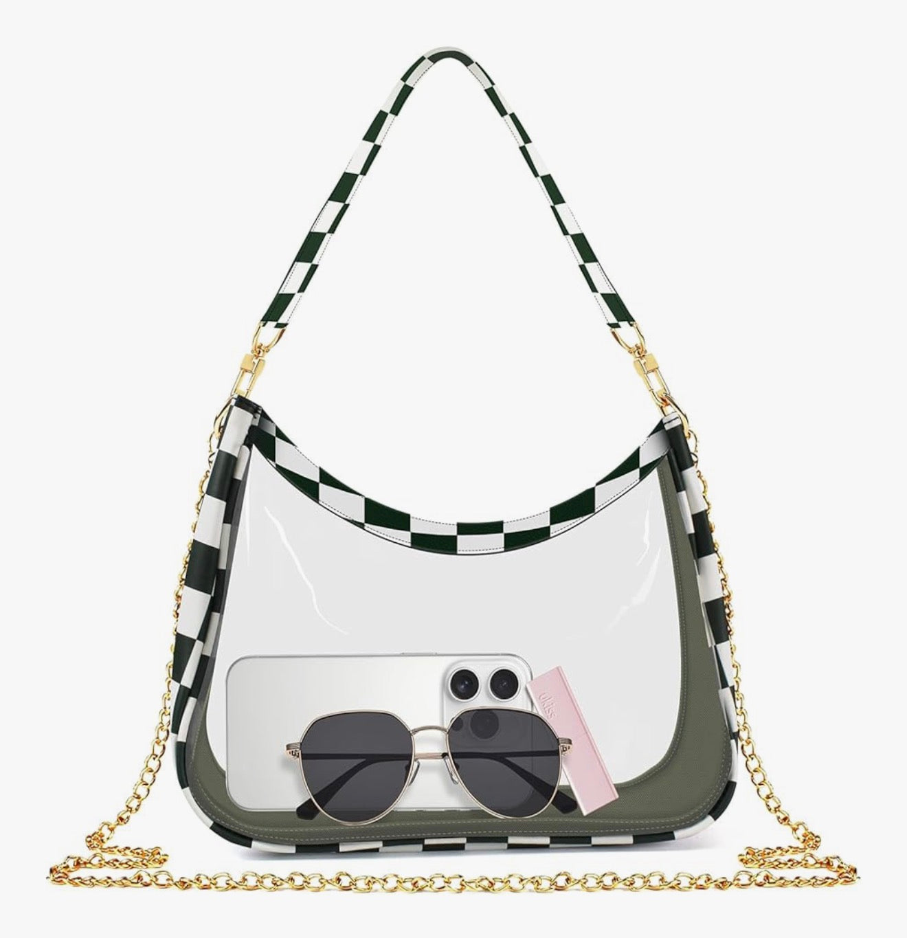 Clear Checkered Bag