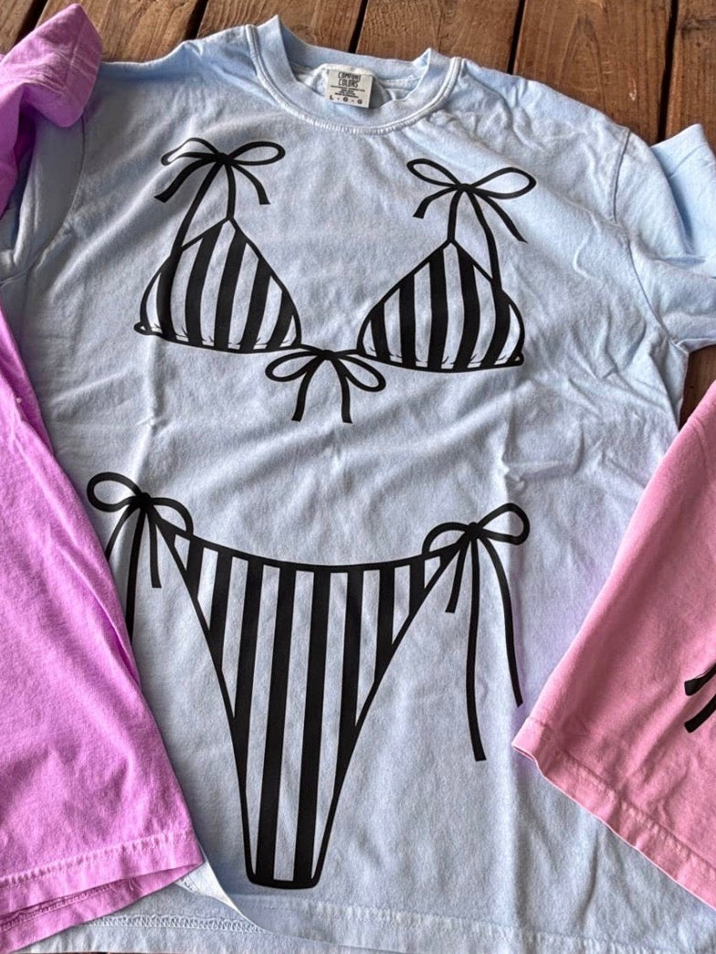 Striped Bikini Tee